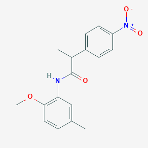 molecular formula C17H18N2O4 B6128698 N-(2-methoxy-5-methylphenyl)-2-(4-nitrophenyl)propanamide 