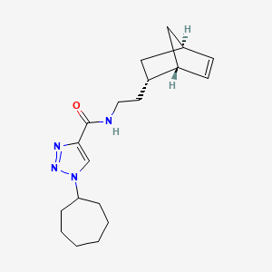 molecular formula C19H28N4O B6128711 N-{2-[(1S*,2S*,4S*)-bicyclo[2.2.1]hept-5-en-2-yl]ethyl}-1-cycloheptyl-1H-1,2,3-triazole-4-carboxamide 