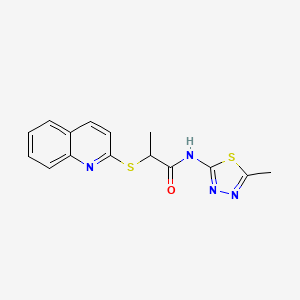 N-(5-methyl-1,3,4-thiadiazol-2-yl)-2-(2-quinolinylthio)propanamide