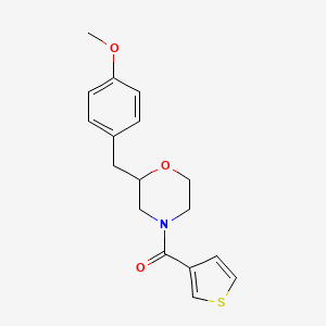 molecular formula C17H19NO3S B6128754 2-(4-methoxybenzyl)-4-(3-thienylcarbonyl)morpholine 