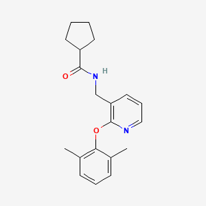 molecular formula C20H24N2O2 B6128762 N-{[2-(2,6-dimethylphenoxy)-3-pyridinyl]methyl}cyclopentanecarboxamide 