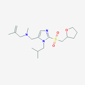 molecular formula C18H31N3O3S B6128764 ({1-isobutyl-2-[(tetrahydro-2-furanylmethyl)sulfonyl]-1H-imidazol-5-yl}methyl)methyl(2-methyl-2-propen-1-yl)amine 