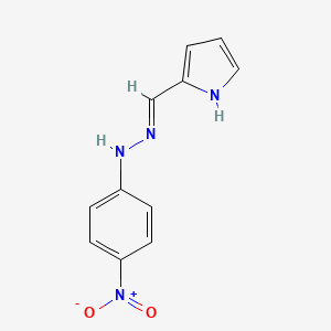 molecular formula C11H10N4O2 B6128790 1H-pyrrole-2-carbaldehyde (4-nitrophenyl)hydrazone 