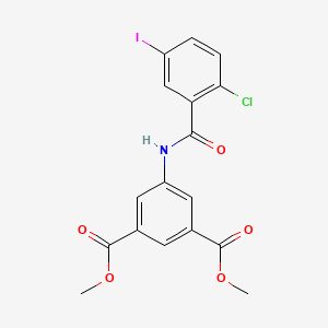 molecular formula C17H13ClINO5 B6128805 dimethyl 5-[(2-chloro-5-iodobenzoyl)amino]isophthalate 