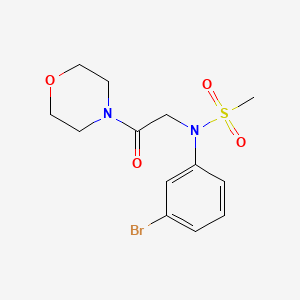molecular formula C13H17BrN2O4S B6128809 N-(3-bromophenyl)-N-[2-(4-morpholinyl)-2-oxoethyl]methanesulfonamide 