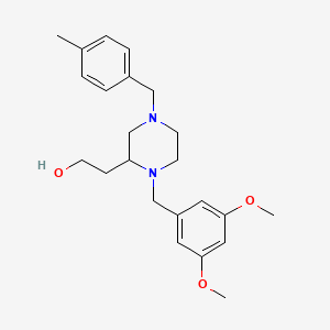 molecular formula C23H32N2O3 B6128816 2-[1-(3,5-dimethoxybenzyl)-4-(4-methylbenzyl)-2-piperazinyl]ethanol 