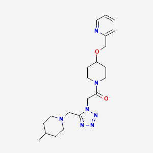 molecular formula C21H31N7O2 B6128818 2-({[1-({5-[(4-methyl-1-piperidinyl)methyl]-1H-tetrazol-1-yl}acetyl)-4-piperidinyl]oxy}methyl)pyridine 