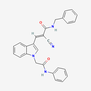 3-[1-(2-anilino-2-oxoethyl)-1H-indol-3-yl]-N-benzyl-2-cyanoacrylamide