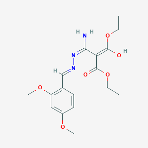 molecular formula C17H23N3O6 B6128831 diethyl {amino[2-(2,4-dimethoxybenzylidene)hydrazino]methylene}malonate 