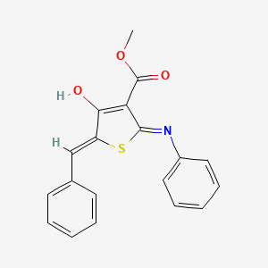 molecular formula C19H15NO3S B6128836 methyl 2-anilino-5-benzylidene-4-oxo-4,5-dihydro-3-thiophenecarboxylate 