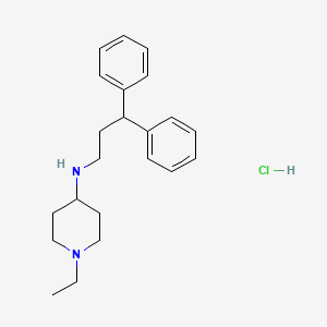 molecular formula C22H31ClN2 B6128838 N-(3,3-diphenylpropyl)-1-ethyl-4-piperidinamine hydrochloride 