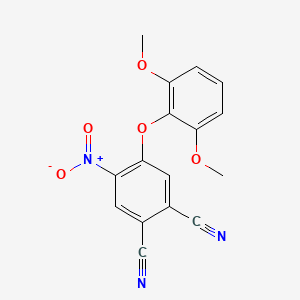molecular formula C16H11N3O5 B6128843 4-(2,6-dimethoxyphenoxy)-5-nitrophthalonitrile 