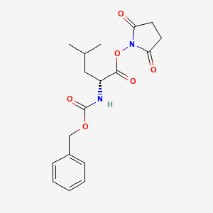 molecular formula C18H22N2O6 B612887 (R)-2,5-Dioxopyrrolidin-1-yl 2-(((benzyloxy)carbonyl)amino)-4-methylpentanoate CAS No. 65581-25-1