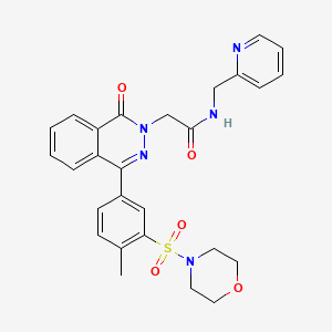 2-[4-[4-methyl-3-(morpholin-4-ylsulfonyl)phenyl]-1-oxophthalazin-2(1H)-yl]-N-(pyridin-2-ylmethyl)acetamide