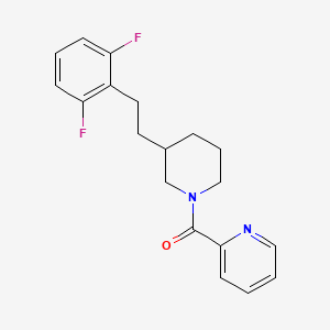 molecular formula C19H20F2N2O B6128885 2-({3-[2-(2,6-difluorophenyl)ethyl]-1-piperidinyl}carbonyl)pyridine 