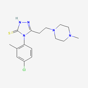 4-(4-chloro-2-methylphenyl)-5-[2-(4-methyl-1-piperazinyl)ethyl]-2,4-dihydro-3H-1,2,4-triazole-3-thione