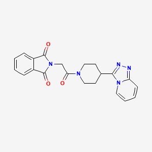 2-[2-oxo-2-(4-[1,2,4]triazolo[4,3-a]pyridin-3-yl-1-piperidinyl)ethyl]-1H-isoindole-1,3(2H)-dione