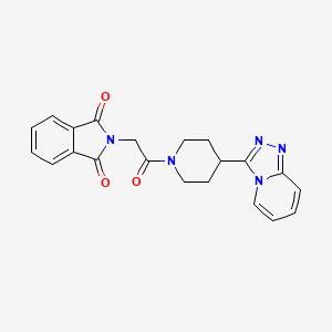 molecular formula C21H19N5O3 B6128908 2-[2-oxo-2-(4-[1,2,4]triazolo[4,3-a]pyridin-3-yl-1-piperidinyl)ethyl]-1H-isoindole-1,3(2H)-dione 