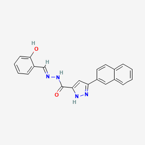 N'-(2-hydroxybenzylidene)-3-(2-naphthyl)-1H-pyrazole-5-carbohydrazide