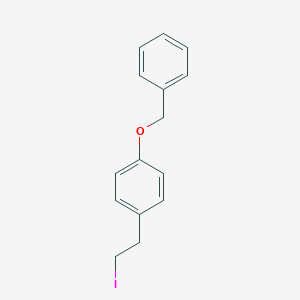 molecular formula C15H15IO B061290 1-((4-(2-碘乙基)苯氧基)甲基)苯 CAS No. 163930-30-1