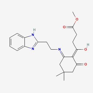 molecular formula C22H27N3O4 B6129012 methyl 4-(2-{[2-(1H-benzimidazol-2-yl)ethyl]amino}-4,4-dimethyl-6-oxocyclohex-1-en-1-yl)-4-oxobutanoate 