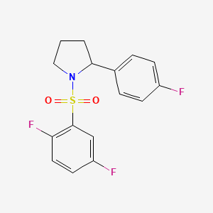 1-[(2,5-difluorophenyl)sulfonyl]-2-(4-fluorophenyl)pyrrolidine