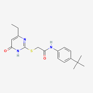 N-(4-tert-butylphenyl)-2-[(4-ethyl-6-oxo-1,6-dihydro-2-pyrimidinyl)thio]acetamide