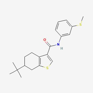 molecular formula C20H25NOS2 B6129030 6-tert-butyl-N-[3-(methylthio)phenyl]-4,5,6,7-tetrahydro-1-benzothiophene-3-carboxamide 