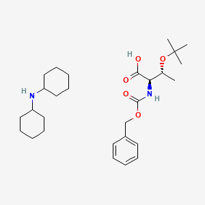 molecular formula C28H46N2O5 B612906 N-cyclohexylcyclohexanamine;(2R,3R)-3-[(2-methylpropan-2-yl)oxy]-2-(phenylmethoxycarbonylamino)butanoic acid CAS No. 100157-55-9
