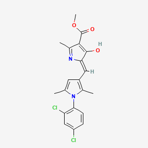 molecular formula C20H18Cl2N2O3 B6129061 methyl 5-{[1-(2,4-dichlorophenyl)-2,5-dimethyl-1H-pyrrol-3-yl]methylene}-2-methyl-4-oxo-4,5-dihydro-1H-pyrrole-3-carboxylate 