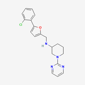 molecular formula C20H21ClN4O B6129070 N-{[5-(2-chlorophenyl)-2-furyl]methyl}-1-(2-pyrimidinyl)-3-piperidinamine 
