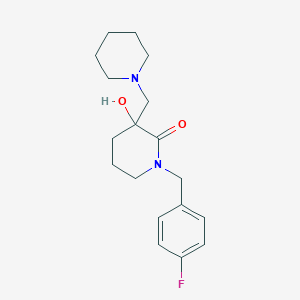 1-(4-fluorobenzyl)-3-hydroxy-3-(1-piperidinylmethyl)-2-piperidinone