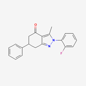 2-(2-fluorophenyl)-3-methyl-6-phenyl-2,5,6,7-tetrahydro-4H-indazol-4-one