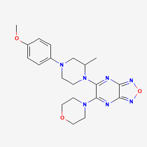molecular formula C20H25N7O3 B6129104 5-[4-(4-methoxyphenyl)-2-methyl-1-piperazinyl]-6-(4-morpholinyl)[1,2,5]oxadiazolo[3,4-b]pyrazine 