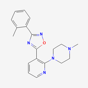 molecular formula C19H21N5O B6129109 1-methyl-4-{3-[3-(2-methylphenyl)-1,2,4-oxadiazol-5-yl]-2-pyridinyl}piperazine 