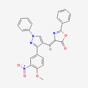 4-{[3-(4-methoxy-3-nitrophenyl)-1-phenyl-1H-pyrazol-4-yl]methylene}-2-phenyl-1,3-oxazol-5(4H)-one