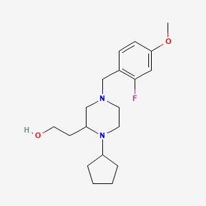 2-[1-cyclopentyl-4-(2-fluoro-4-methoxybenzyl)-2-piperazinyl]ethanol