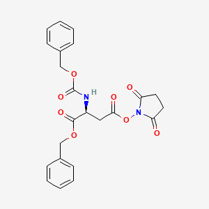 molecular formula C23H22N2O8 B612913 1-O-benzyl 4-O-(2,5-dioxopyrrolidin-1-yl) (2S)-2-(phenylmethoxycarbonylamino)butanedioate CAS No. 108325-86-6
