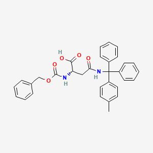 molecular formula C32H30N2O5 B612914 (S)-2-(((Benzyloxy)carbonyl)amino)-4-((diphenyl(p-tolyl)methyl)amino)-4-oxobutanoic acid CAS No. 144317-18-0