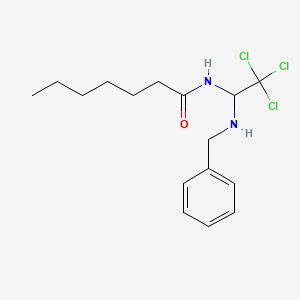 molecular formula C16H23Cl3N2O B6129140 N-[1-(benzylamino)-2,2,2-trichloroethyl]heptanamide 