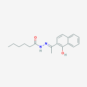 molecular formula C18H22N2O2 B6129142 N'-[1-(1-hydroxy-2-naphthyl)ethylidene]hexanohydrazide 