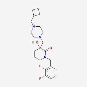 molecular formula C22H31F2N3O2 B6129143 3-{[4-(cyclobutylmethyl)-1-piperazinyl]methyl}-1-(2,3-difluorobenzyl)-3-hydroxy-2-piperidinone 