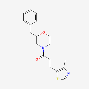 2-benzyl-4-[3-(4-methyl-1,3-thiazol-5-yl)propanoyl]morpholine