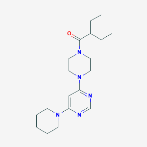 molecular formula C19H31N5O B6129177 4-[4-(2-ethylbutanoyl)-1-piperazinyl]-6-(1-piperidinyl)pyrimidine 