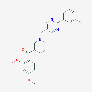 molecular formula C26H29N3O3 B6129194 (2,4-dimethoxyphenyl)(1-{[2-(3-methylphenyl)-5-pyrimidinyl]methyl}-3-piperidinyl)methanone 