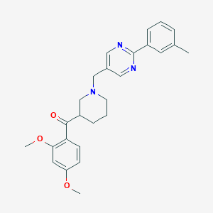 (2,4-dimethoxyphenyl)(1-{[2-(3-methylphenyl)-5-pyrimidinyl]methyl}-3-piperidinyl)methanone