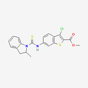 methyl 3-chloro-6-{[(2-methyl-2,3-dihydro-1H-indol-1-yl)carbonothioyl]amino}-1-benzothiophene-2-carboxylate