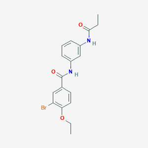 molecular formula C18H19BrN2O3 B6129242 3-bromo-4-ethoxy-N-[3-(propionylamino)phenyl]benzamide 
