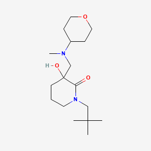 molecular formula C17H32N2O3 B6129247 1-(2,2-dimethylpropyl)-3-hydroxy-3-{[methyl(tetrahydro-2H-pyran-4-yl)amino]methyl}-2-piperidinone 