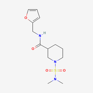 molecular formula C13H21N3O4S B6129251 1-[(dimethylamino)sulfonyl]-N-(2-furylmethyl)-3-piperidinecarboxamide 